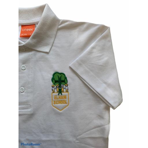 Elham School White Polo