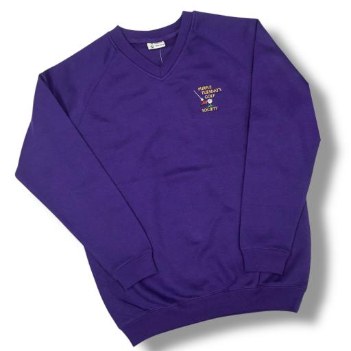 Purple Tuesday's Golf V Neck Sweatshirt